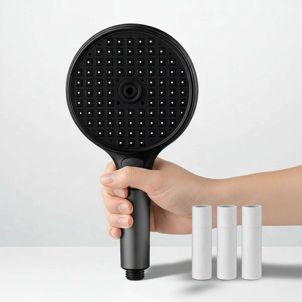 Pommeau de Douche Haute Pression avec Filtre – 3 Modes