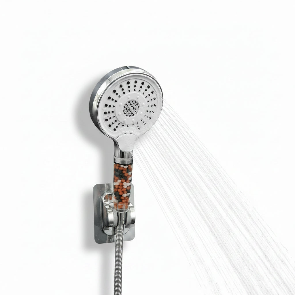 Pommeau de Douche Anti-Calcaire Filtration Intégrée & Haute Pression Aquapure