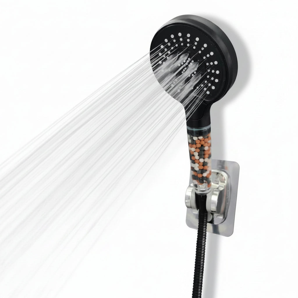 Pommeau de Douche Anti-Calcaire Filtration Intégrée & Haute Pression Aquapure
